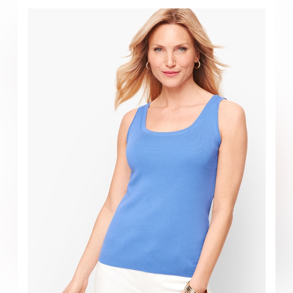 Talbots Kelly Shell Sweater Tank Seashell NWT